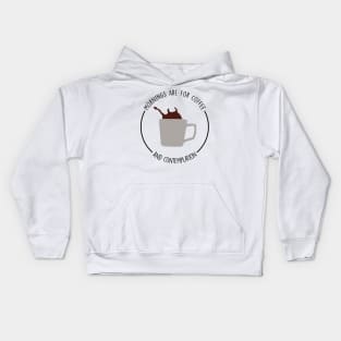 Mornings are for coffee and contemplation - Hopper - Stranger things Kids Hoodie